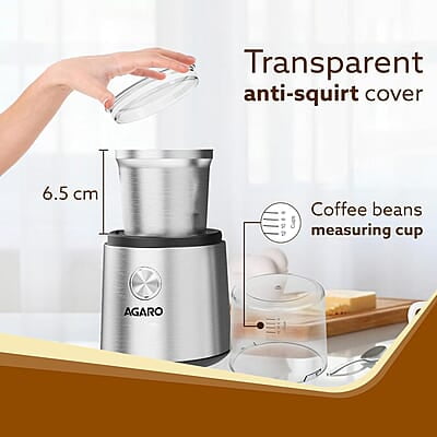 AGARO Regency Electric Coffee Grinder, 85 Grams, Coffee Grinder Machine, Espresso Grinder