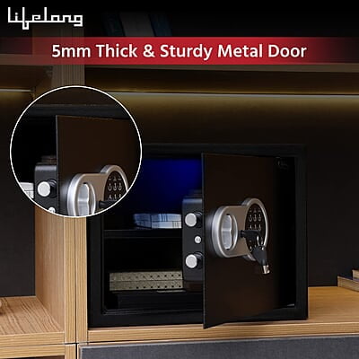 Lifelong LLHSL08 22Litres Home Safe Electronic Locker with LED Light  Digital Security Safe for Home & Office