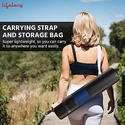 Lifelong Dual Color TPE Material Yoga Mat for Women & Men 6mm Anti-Slip Yoga Mat for Gym Workout Exercise Mat Lifelong Dual Color TPE Material Yoga Mat for Women & Men 6mm Anti-Slip Yoga Mat for Gym Workout Exercise Mat
