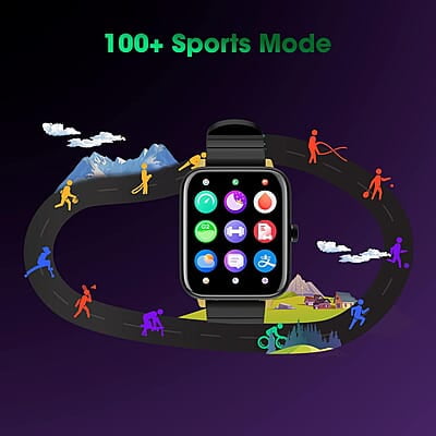 ZEBRONICS DC Joker Edition DRIP Smartwatch with Bluetooth 5.1 Calling, 1.69" Display Size, Voice Assistance, 11 Built-in + Customizable Watch Faces, 8 Menu UI, IP67 and 100+ Sports Tracker
