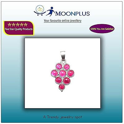 Silver Traditional Design Pendant/Red Stone pendant, Dollar
