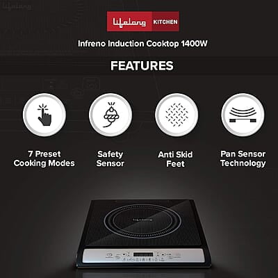 Lifelong Inferno LLIC20 1400-Watt Induction Cooktop