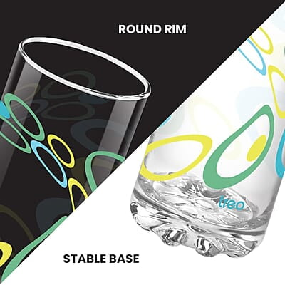 Treo by Milton D Ziner Torrent Glass Set of 6, 316 ml, Bubbles Treo by Milton D Ziner Torrent Glass Set of 6, 316 ml, Bubbles