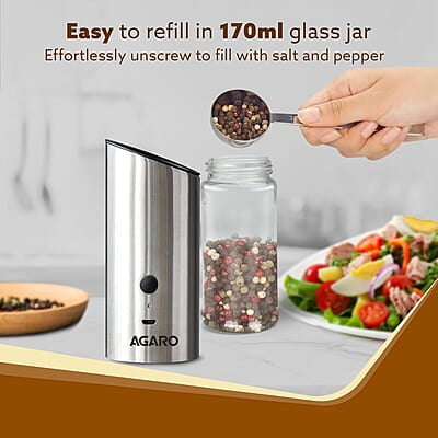 AGARO Gravity Salt & Pepper Automatic Grinder
