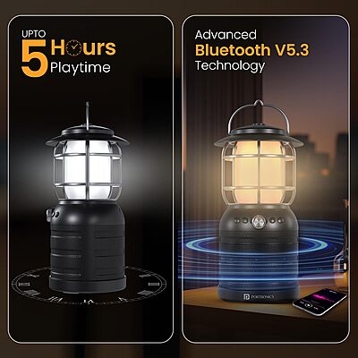 Portronics ilumi II 16W HD Sound Bluetooth Speaker With LED Lamp