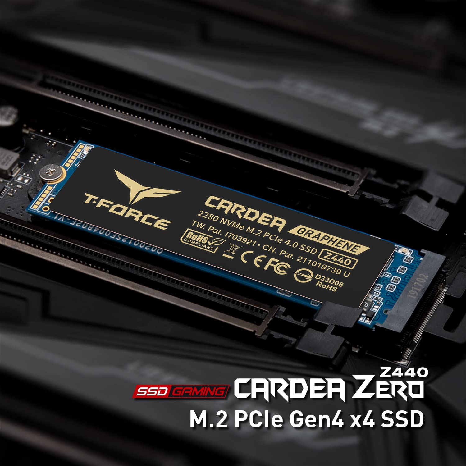 TeamGroup T-Force Cardea Zero Z440 Nvme M.2 2280 Pcie Gen 4 Gaming SSD, 3D NAND TLC, DRAM Cache, Graphene Heatsink, Internal Solid State Drive, Speed Upto 5000/4400MB/s, High Performance Storage TeamGroup T-Force Cardea Zero Z440 Nvme M.2 2280 Pcie Gen 4 Gaming SSD, 3D NAND TLC, DRAM Cache, Graphene Heatsink, Internal Solid State Drive, Speed Upto 5000/4400MB/s, High Performance Storage