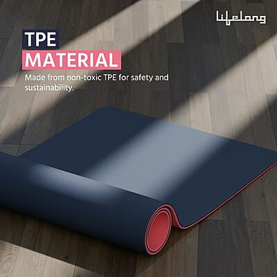 Lifelong Dual Color TPE Material Yoga Mat for Women & Men 6mm Anti-Slip Yoga Mat for Gym Workout Exercise Mat Lifelong Dual Color TPE Material Yoga Mat for Women & Men 6mm Anti-Slip Yoga Mat for Gym Workout Exercise Mat