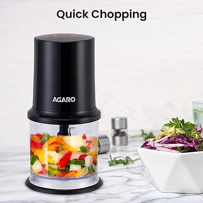 AGARO Electric Chopper, 400 Watts, Vegetable Chopper, Cutter, 100% Pure Copper Motor 500ML AGARO Electric Chopper, 400 Watts, Vegetable Chopper, Cutter, 100% Pure Copper Motor 500ML