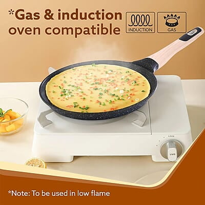 AGARO Imperial Granite Non Stick Tawa, 28 cm, Cast Aluminium Body