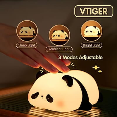 Panda Night Light, LED Squishy Cute Lamp, Night Light for Kids, Silicone Panda Light, Dimmable Girls Baby Bedroom Nightlight, Rechargeable Touch Lamp Panda Night Light, LED Squishy Cute Lamp, Night Light for Kids, Silicone Panda Light, Dimmable Girls Baby Bedroom Nightlight, Rechargeable Touch Lamp