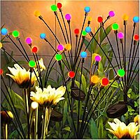 10 Stick RGB Fire Fly Garden Light Led,Multi Color
