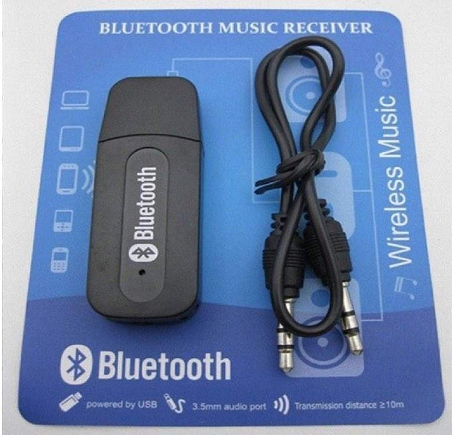 Bluetooth Adapter Audio Music Receiver with 3.5mm aux Cable Compatible with Car Media Player and Convert Old Speakers into Wireless Bluetooth Adapter Audio Music Receiver with 3.5mm aux Cable Compatible with Car Media Player and Convert Old Speakers into Wireless