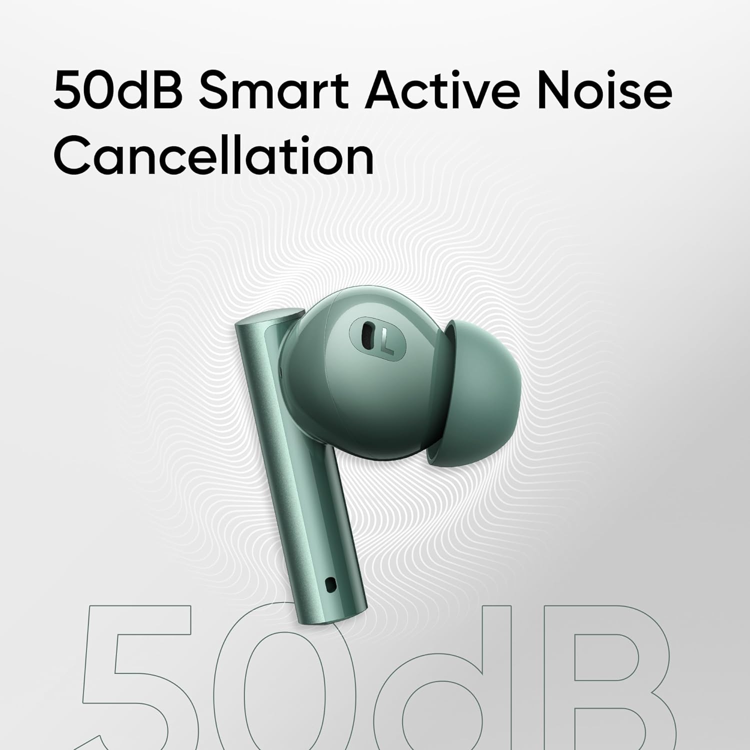 Realme Buds Air 6 TWS Earbuds – 12.4mm Driver, 50dB ANC, 40H Playtime, IP55, Bluetooth V5.3 (Flame Silver Realme Buds Air 6 TWS Earbuds – 12.4mm Driver, 50dB ANC, 40H Playtime, IP55, Bluetooth V5.3 (Flame Silver