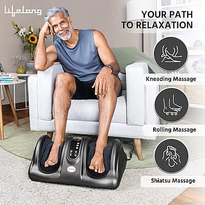 Lifelong Foot Massager Machine for Pain Relief with Kneading function