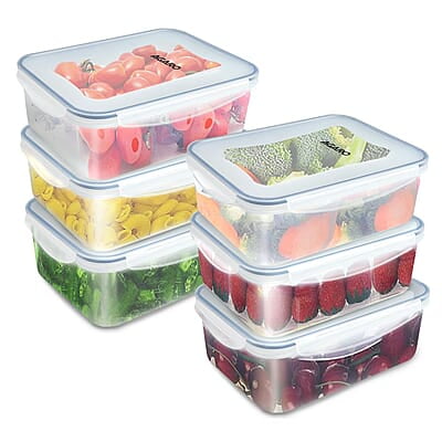 AGARO Airtight Container, Food Storage Container With Lid Capacity 550ml Each, Pack of 6