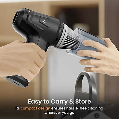 Ambrane 12kPA Powerful Suction 80W Wireless Hand Vacuum & Air Blower 2-in-1 Wireless Vacuum Cleaner