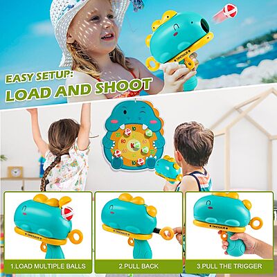 Dinosaur Toy Gun- Foam Bullet Blaster-Dart Target Games for Kids- Indoor Toys 3-7 Years- Gifting Toys