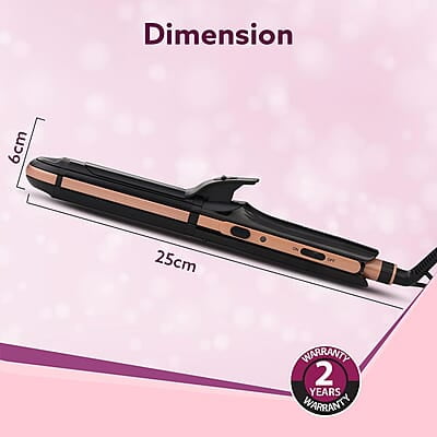 AGARO 4 in1 hair Straightener,Wavy Hair, Crimper, Curler, Hair Styler, Keratin Infused Ceramic Coated Plate