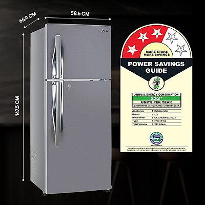 LG 242 L 3 Star Smart Inverter Frost-Free Double Door Refrigerator LG 242 L 3 Star Smart Inverter Frost-Free Double Door Refrigerator