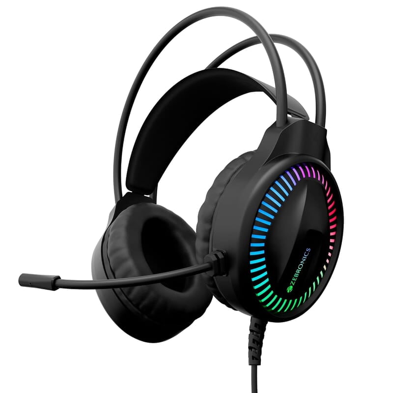 ZEBRONICS New Launch Blitz C Dolby Atmos Gaming Over Ear Headphone, 50Mm Neodymium Drivers, Padded Headband, Lightweight & Comfortable, RGB Lights, Flexible Mic, Type-C Connector, ZEBRONICS New Launch Blitz C Dolby Atmos Gaming Over Ear Headphone, 50Mm Neodymium Drivers, Padded Headband, Lightweight & Comfortable, RGB Lights, Flexible Mic, Type-C Connector,