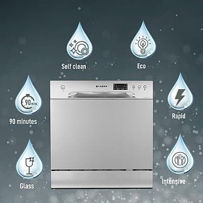 Faber 8 Place Settings Dishwasher (FFSD 6PR 8S Ace Inox