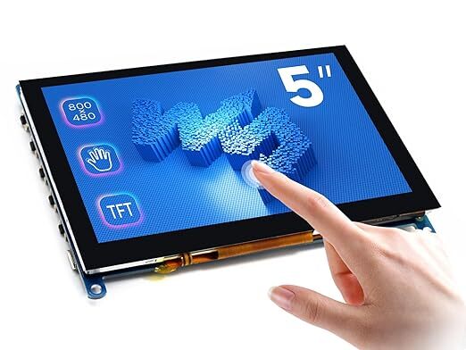 5inch Capacitive Touch Screen LCD (H), 800×480, HDMI, Various Systems Support