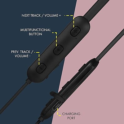 ZEBRONICS Zeb-Slinger in Ear Wireless Neckband Earphone Supporting Bluetooth 5.0, Up to 12 Hours Playback, Voice Assistant, for All iPhones/Smartphones/Tablets ZEBRONICS Zeb-Slinger in Ear Wireless Neckband Earphone Supporting Bluetooth 5.0, Up to 12 Hours Playback, Voice Assistant, for All iPhones/Smartphones/Tablets