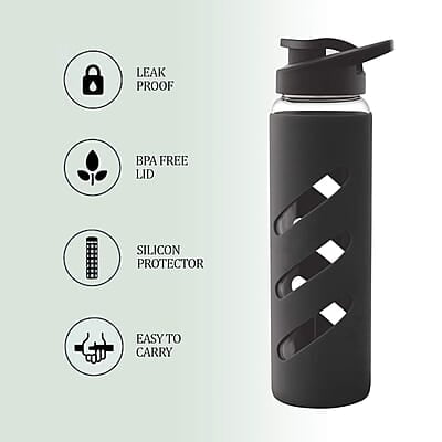 Treo By Milton CGWFBOT034ORNG0024 Glass Bottle, 725 ml