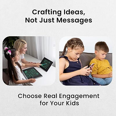 Portronics Ruffpad 21 LCD Writing Pad with 21 Inches Large Screen, Stylus Pen, Erase Button, Smart Lock