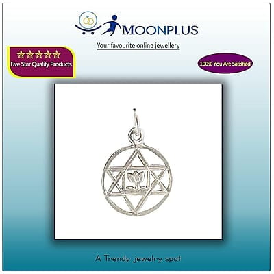 Sterling Silver Traditional Star Lotus Pendant