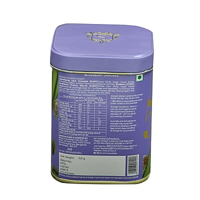 SMOOR Premium Chocolate Coated Blueberry Dragees 55% Cocoa Creamy Dark Couverture Chocolate Covered Blueberries 100g