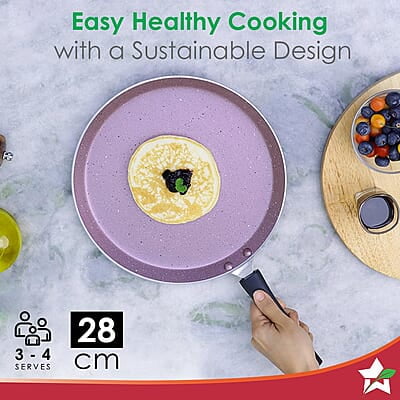 Wonderchef Valencia Non-Stick 28 Cm Dosa Tawa Cool Touch Bakelite Handle