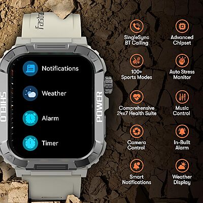 Fastrack Limitless Valor Smart Watch with 1.91" Ultra HD Display, Bluetooth Calling