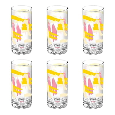 Treo by Milton D Ziner Torrent Glass Set of 6, 316 ml, Abstract