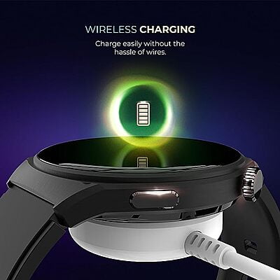 beatXP Vega X 1.43" (3.6 cm) Super AMOLED Display, One-Tap Bluetooth Calling Smart Watch