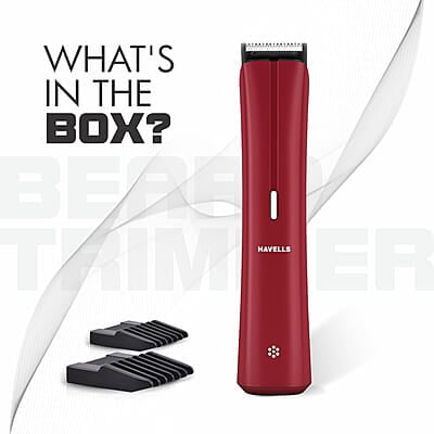 Havells Bt6111 Beard Trimmer, Skin Firendly Stainless Steel Blades 90 Mins Runtime Up To 13 Mm