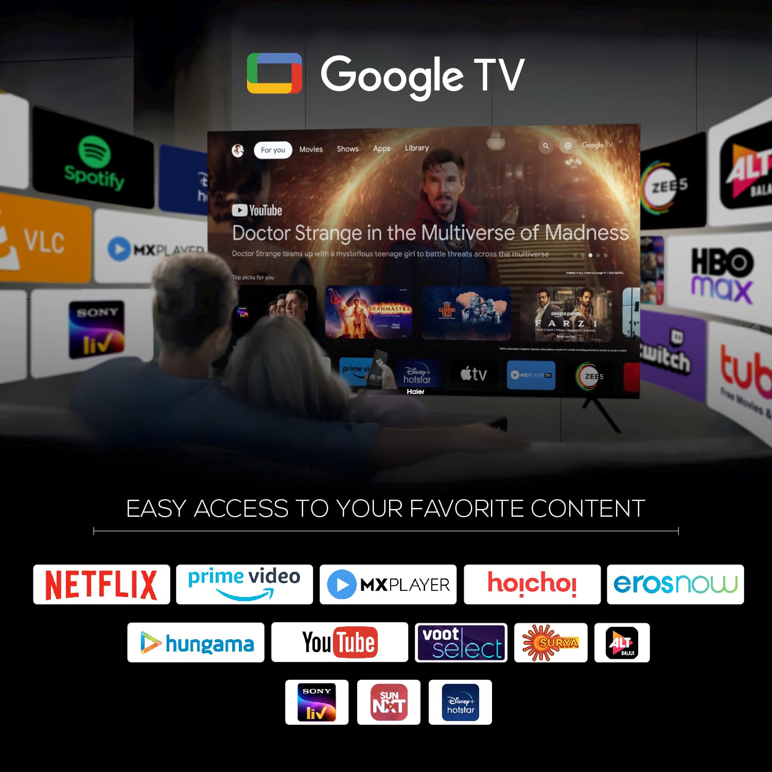 Haier 140 cm (55 inches) 4K Ultra HD Smart LED Google TV L55FG Haier 140 cm (55 inches) 4K Ultra HD Smart LED Google TV L55FG