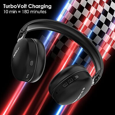 Blaupunkt BH51 ANC Moksha Bluetooth Wireless On Ear Headphones with 32 Hrs* Long Playtime I 25dB Active Noise Cancellation I 40MM Drivers I HD Sound I Built in Mic I TurboVolt Fast Charging