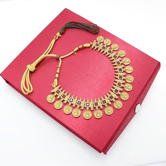 Design Lakshmi Kasu Design Choker Necklace Set Design Lakshmi Kasu Design Choker Necklace Set