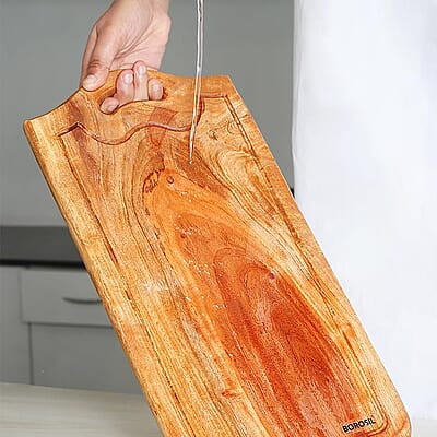 Borosil Dice Pro Organic Neem Wood 17 mm Chopping Board