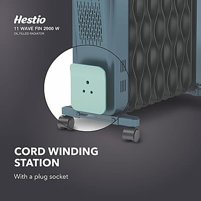 Havells Hestio 11 Wave Fin OFR 2900 Watt with 3 Heat Setting 1000W/1500W/2500W & PTC Heater 400W