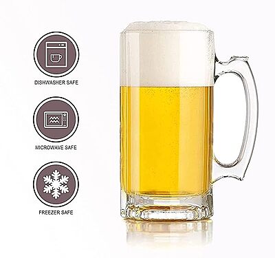 Sublimation Printed Clear Beer Mug With Stay sanskari Printed on Both Sides Frosted Glass Beer Mug with Handle Sublimation Printed Clear Beer Mug With Stay sanskari Printed on Both Sides Frosted Glass Beer Mug with Handle