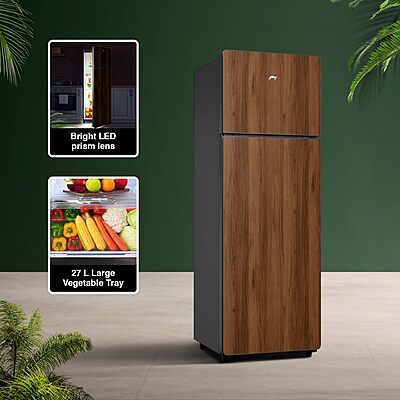 Godrej 244 L 2 Star Wood Finish, 30 Days Farm Freshness, Frost Free Inverter Double Door Refrigerator