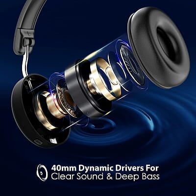 Blaupunkt BH51 ANC Moksha Bluetooth Wireless On Ear Headphones with 32 Hrs* Long Playtime I 25dB Active Noise Cancellation I 40MM Drivers I HD Sound I Built in Mic I TurboVolt Fast Charging