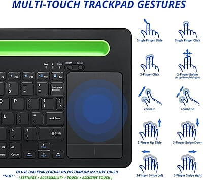 ZOOOK Finger Pad Bluetooth Multi Device Touchpad Keyboard