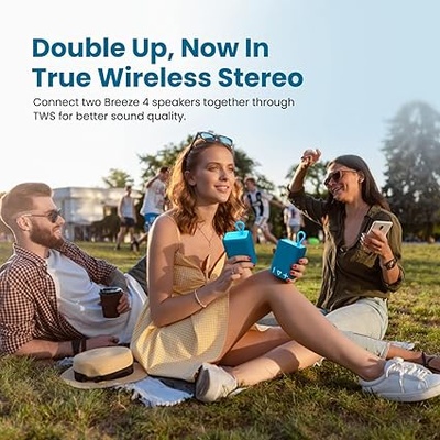 Portronics Breeze 4 Portable 5W Bluetooth Speaker with Mic, TWS Connectivity, IPX6 Water Resistant, Bluetooth 5.3v, 8Hrs Playback, Type C Charging(Blue) Portronics Breeze 4 Portable 5W Bluetooth Speaker with Mic, TWS Connectivity, IPX6 Water Resistant, Bluetooth 5.3v, 8Hrs Playback, Type C Charging(Blue)