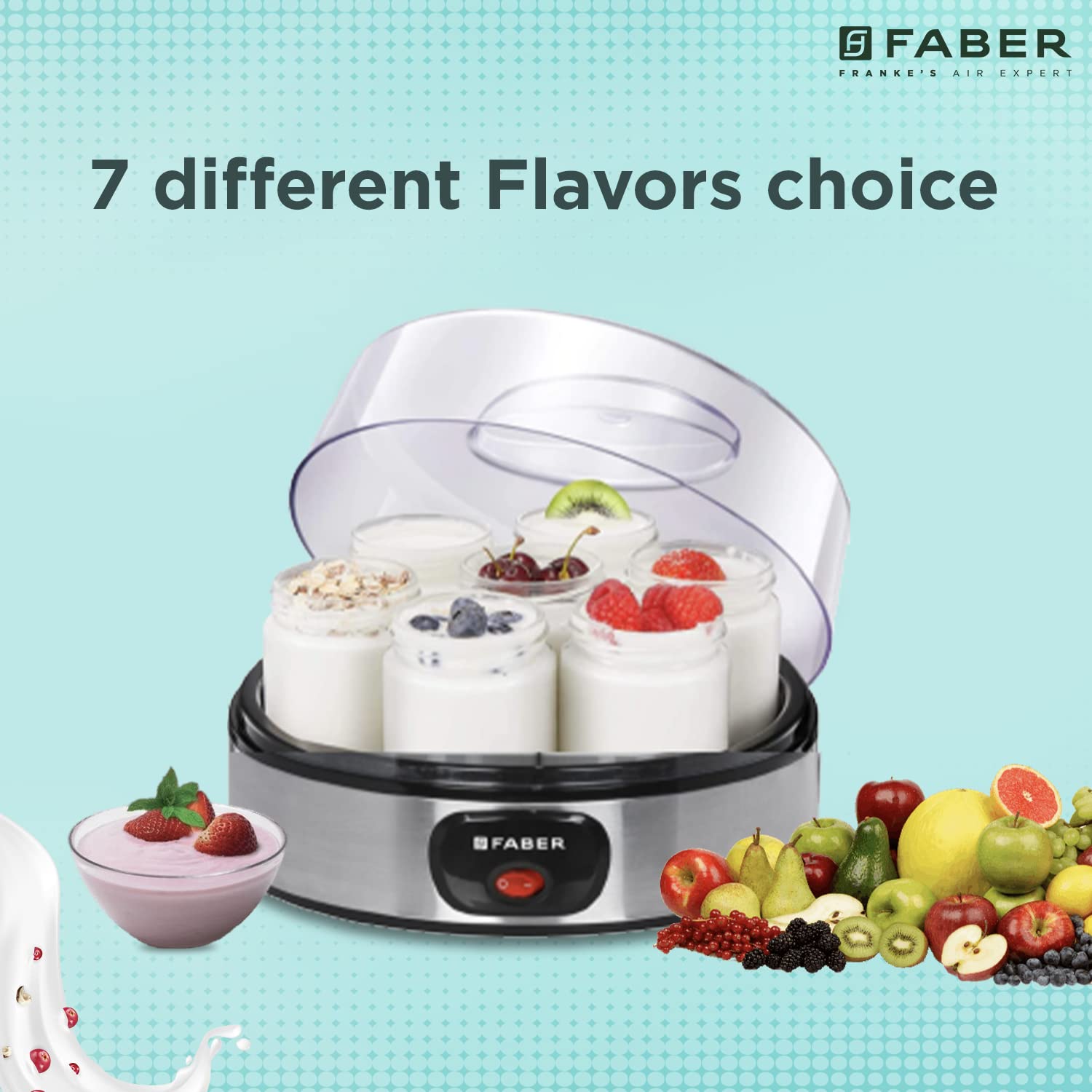 Faber 7 Jar Portable Yogurt Maker