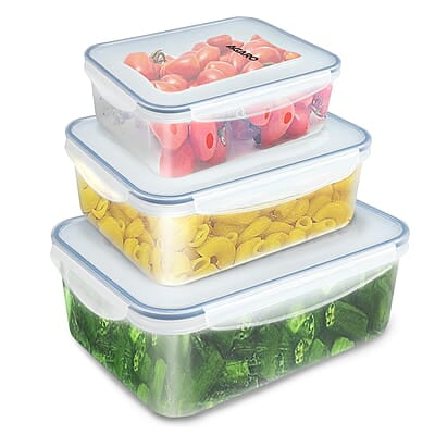 AGARO Airtight Container, Food Storage Container With Lid Capacity 500ML, 1L, 1.5L, Set of 3.