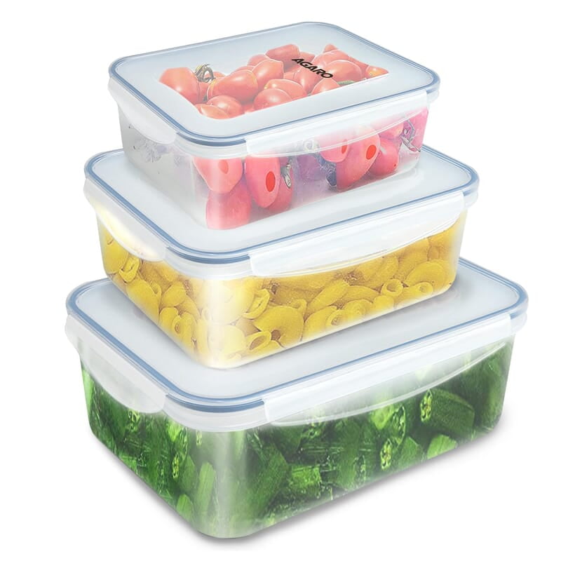 AGARO Airtight Container, Food Storage Container With Lid Capacity 500ML, 1L, 1.5L, Set of 3.