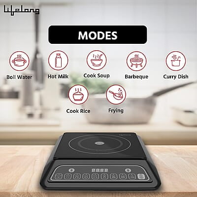 Lifelong 2000 Watt Radiant Induction Cooktop For Home With 7 Preset Indian Menu Option Lifelong 2000 Watt Radiant Induction Cooktop For Home With 7 Preset Indian Menu Option